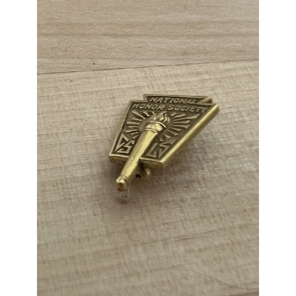 National Honor Society Lapel Pin Gold Filled Vtg Marked‎ T GF